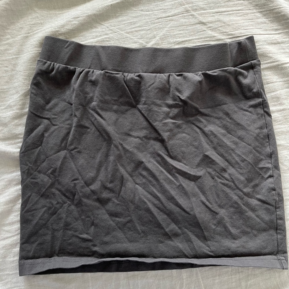 Dark Gray Mini Skirt